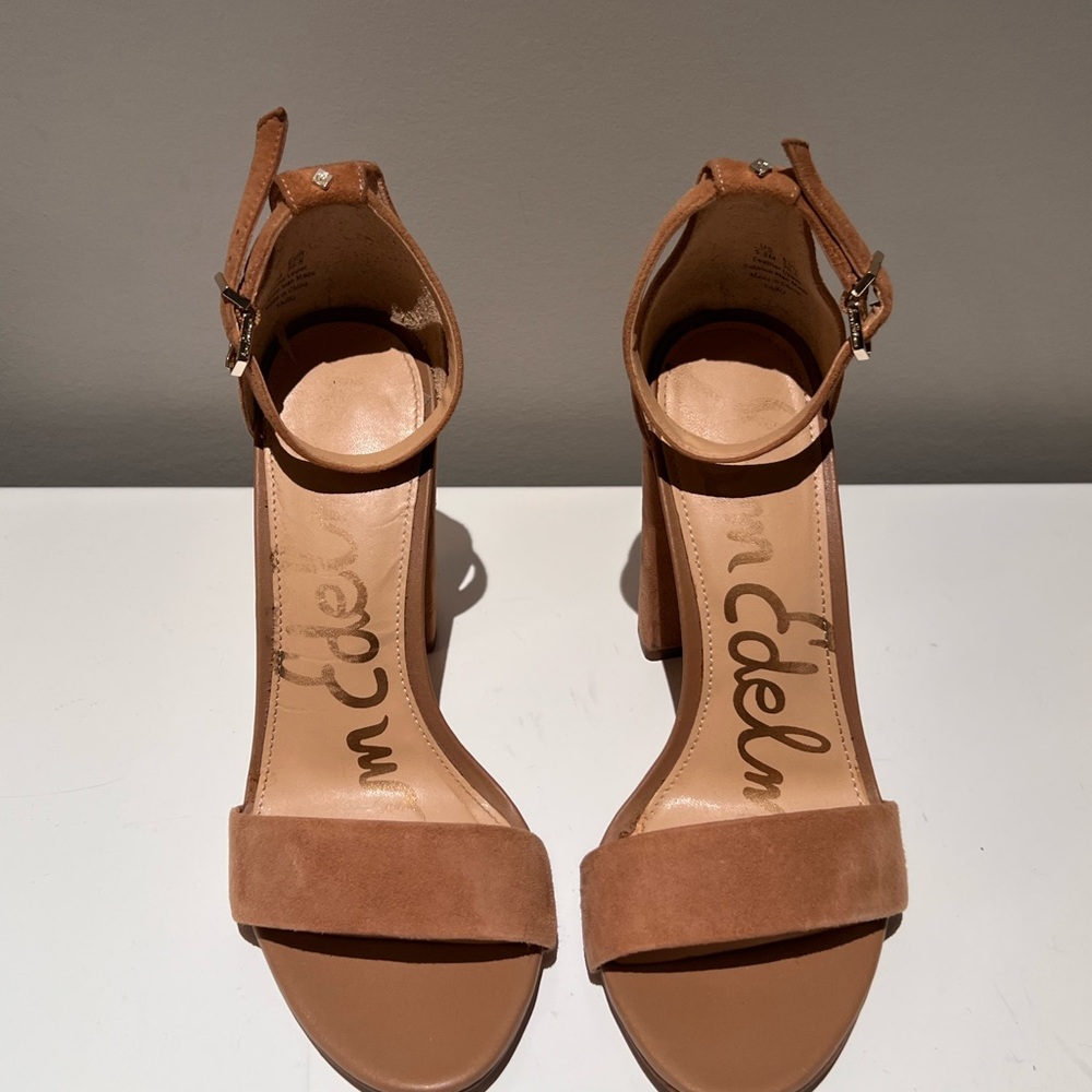 Sam Edelman Brown Ankle Strap Heels
